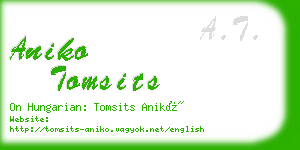 aniko tomsits business card